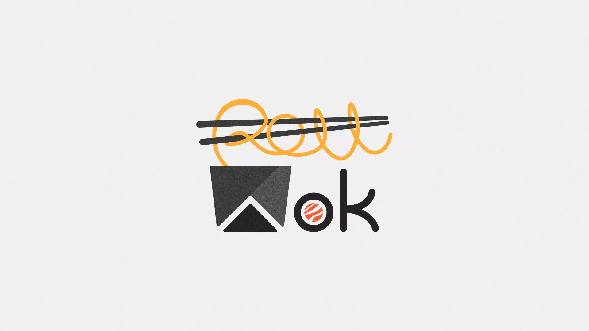 Разработка логотипа суши-бара «Roll Wok Club» в Сухом Логе